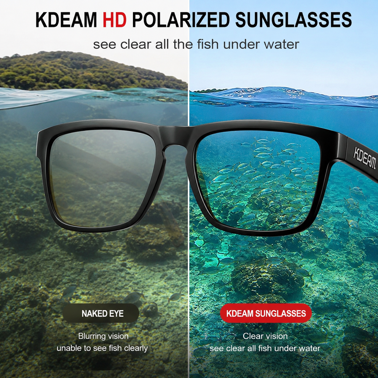Polarized Outdoor Sunglasses for Fishing and Driving