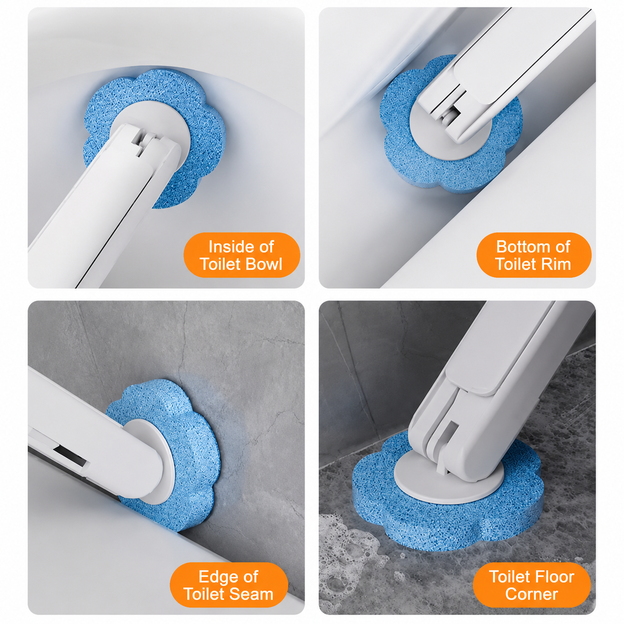 Disposable Toilet Brush include brush heads 6 pieces